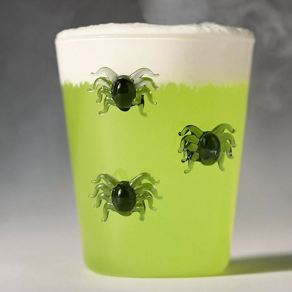 Anthropologie 3D Spider Icon Juice Glass